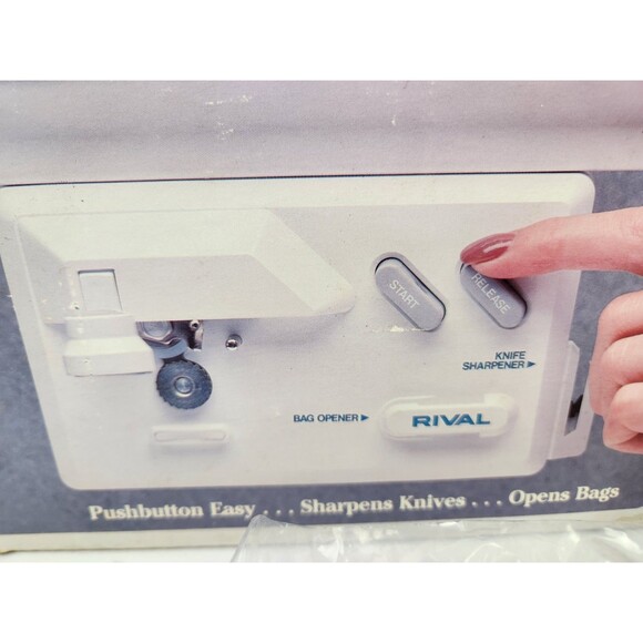 Vintage Rival Under Cabinet Can‎ Opener 7507 Knife Sharpener RV Travel Mountable - Picture 8 of 16